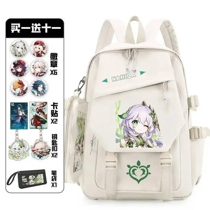 

Genshin Impact Merchandise Naxia Bookbag Большая вместимость для учащихся начальной школы третьего и шестого класса для мальчиков и девочек средняя игра в стиле аниме