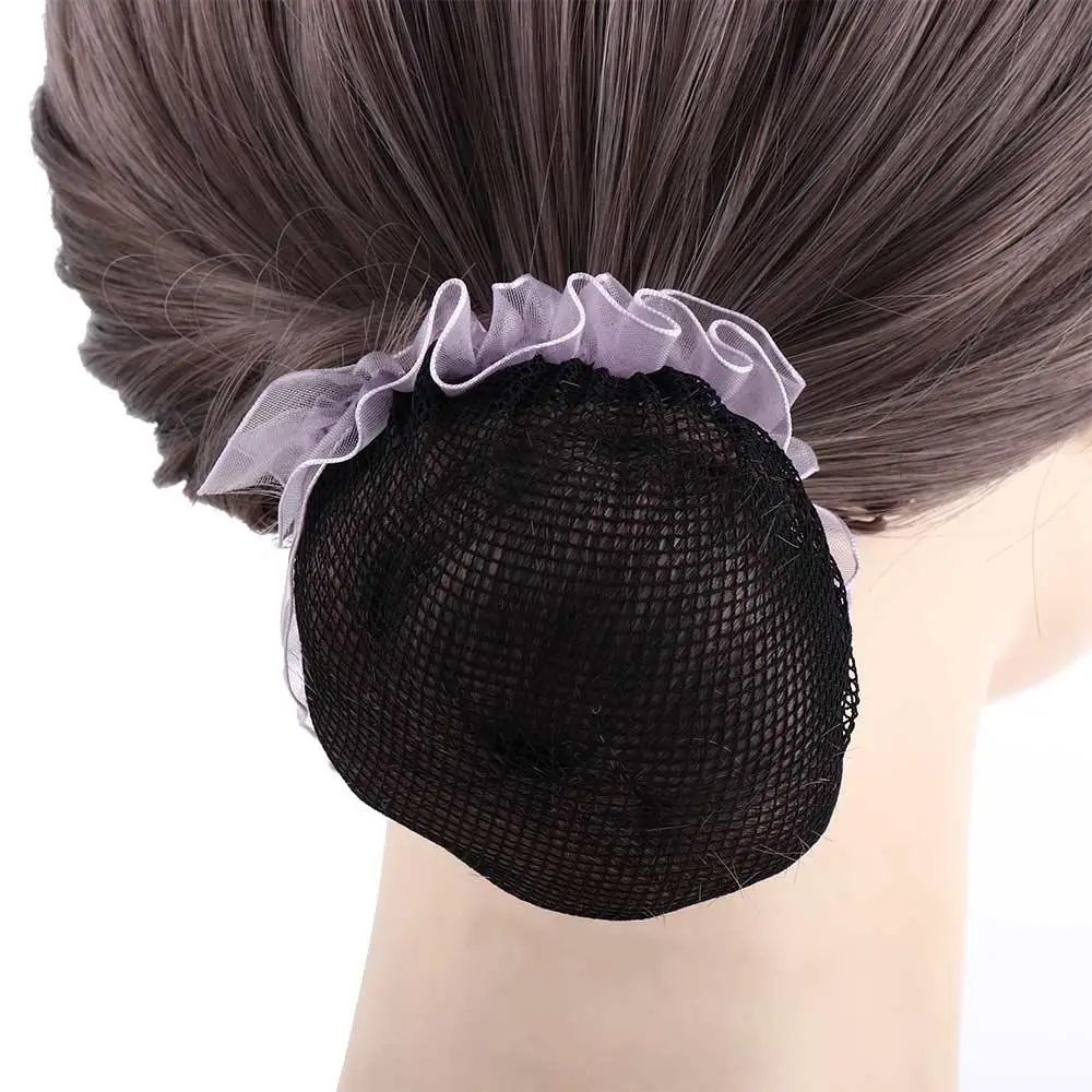 Korean New Lace Hollow Bun Hair Nets Adjustable Drawstring Snoods Hair Holder Bun Cover Hairbands Ballet Elastic Ponytail Holder