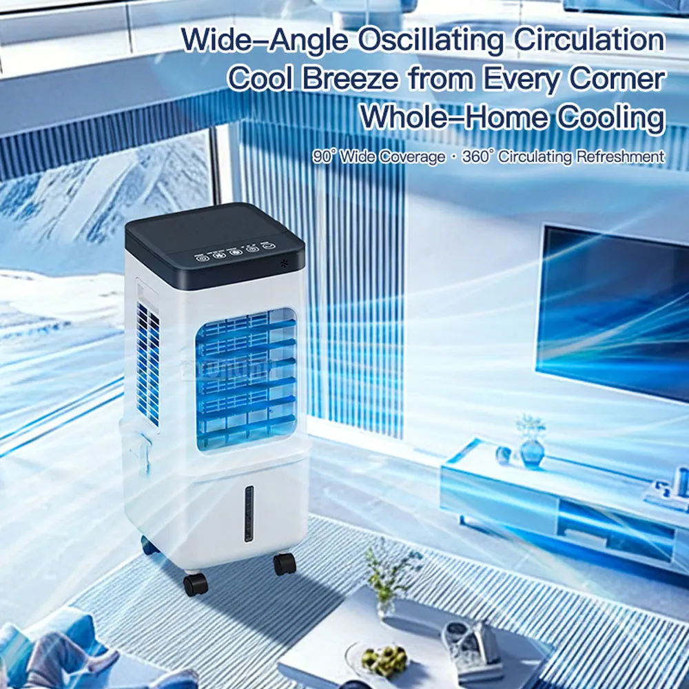 Portable Mini Water Evaporative Air Cooler, Mobile Water Cooler for Bedroom Dorm Household Cooling Fan