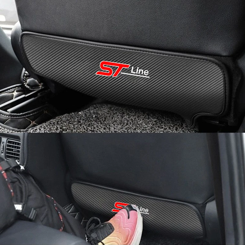 Car Seat Anti-Kick Pad Back Anti-Dirt For Ford ST Line Kuga MK3 MK2 MK4 S Max Focus Puma Fiesta ST Auto Interior Accessories