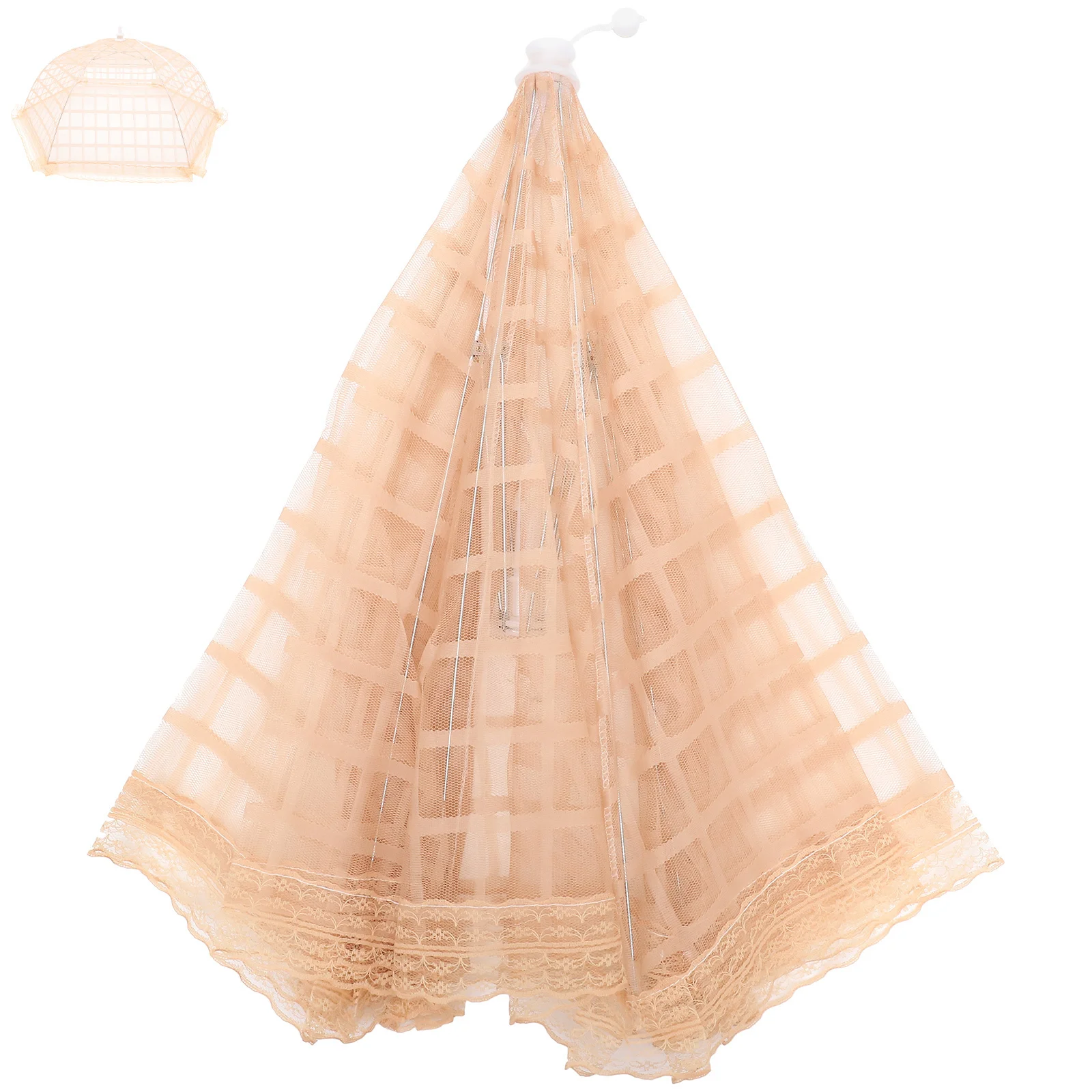 

Round Food Cover Large Fine Mesh Design For Outdoor Bbq Indoor Kitchen Use Reusable Protective Tent Household Food