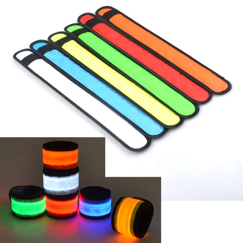 

24pcs Party LED Lighted Bracelet Glow in The Dark Sports Event Wristbands Safety Light Up Armbands Christmas Decoration