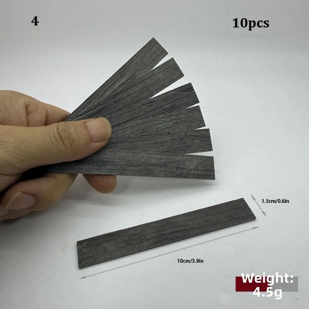 10 Stück Mini-Miniatur-Puppenhaus-Bodenbretter, PVC, 10 x 1,5 cm, Puppenhaus-Bodenfliesen, mehrfarbig, Möbel, Wand, Bodendekoration