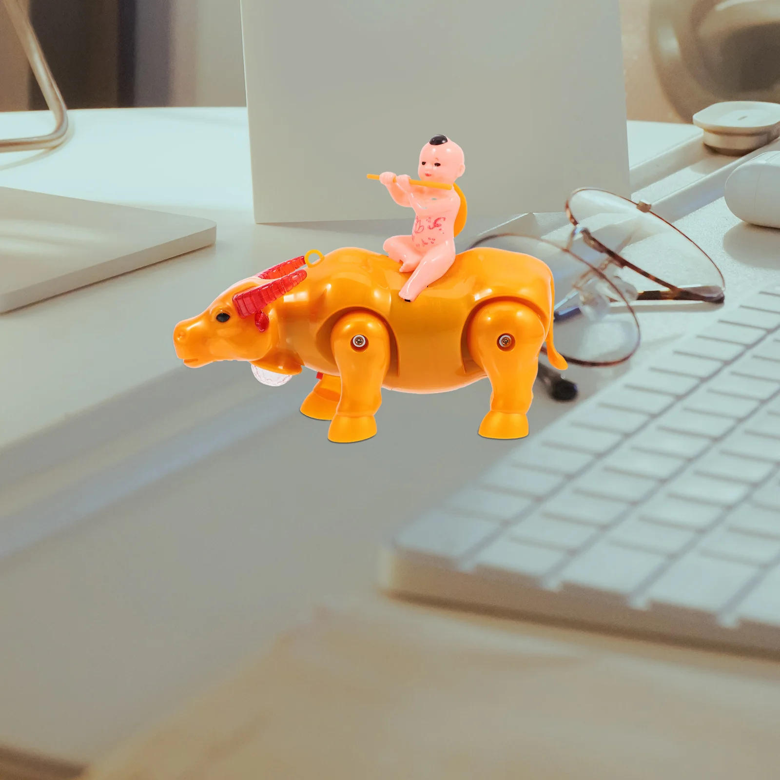 

Electric Cattle Plaything with Light Music Kids Interactive Walking Cattle Cool Stylish Design for Child Hand-Eye Coordination