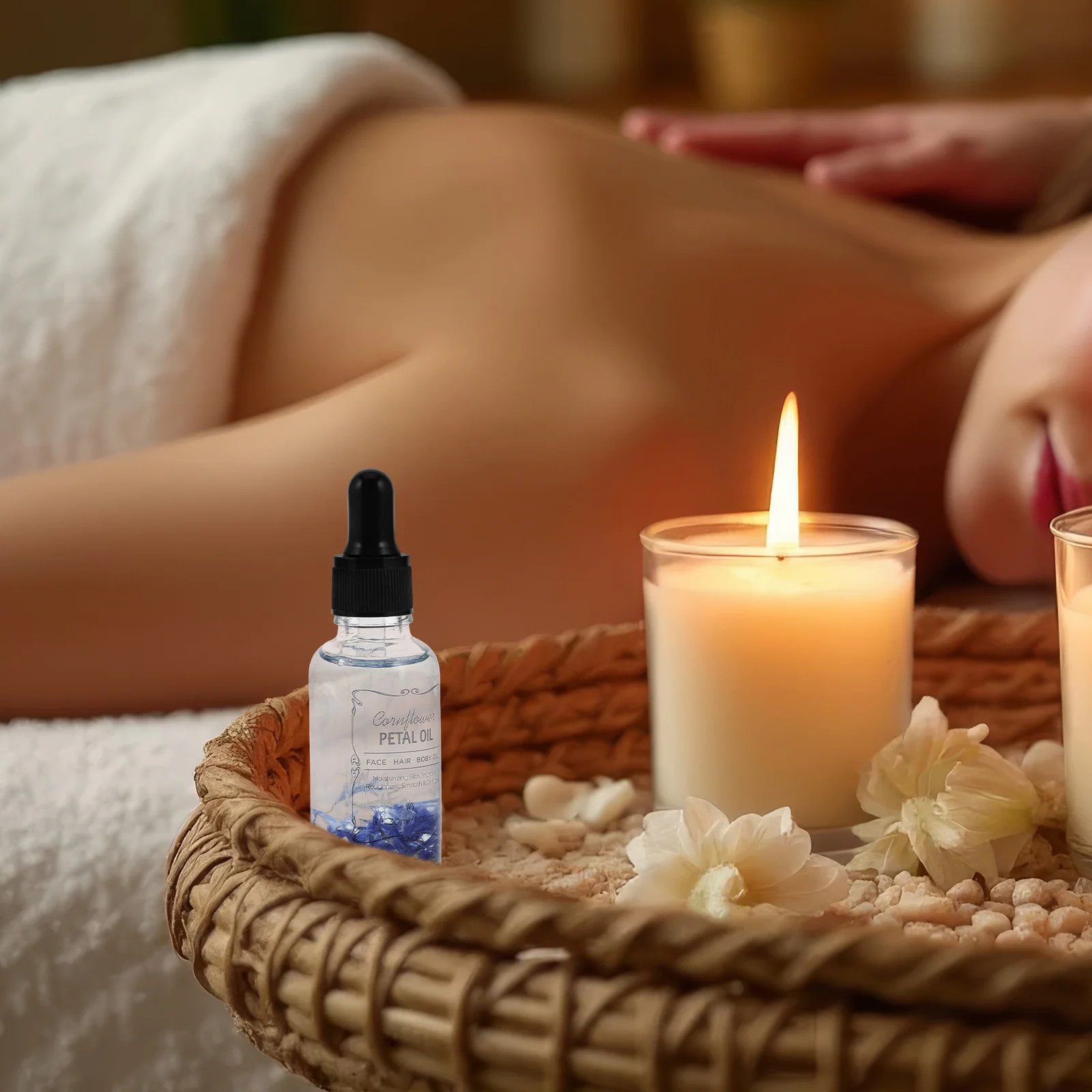 

Cornflower Essential Oil Rose Oil for Face Dry Skin Anti Aging Facial Body Hair Moisturizing Skin Elasticity Brightening