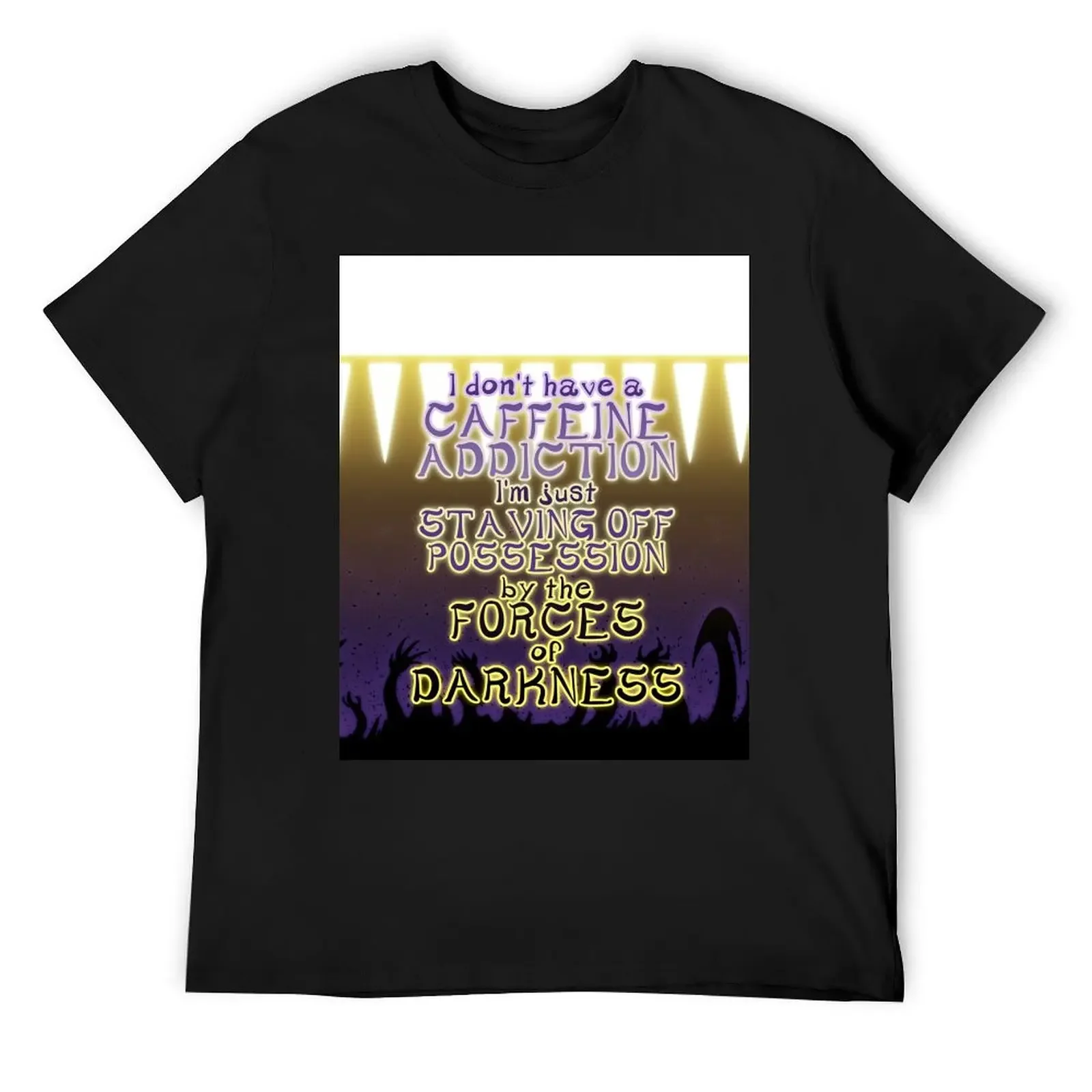 

Caffeine Addiction T-Shirt baggy shirts vintage graphic tee Short sleeve tee graphics mens clothing