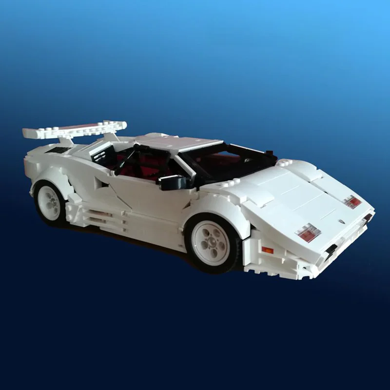 1308 قطعة MOC لامبورغينيز Countach QV الخالق نموذج اللبنات لعبة الهندسة المعمارية لتقوم بها بنفسك هدية الكريسماس فكرة التعليم للأطفال #6