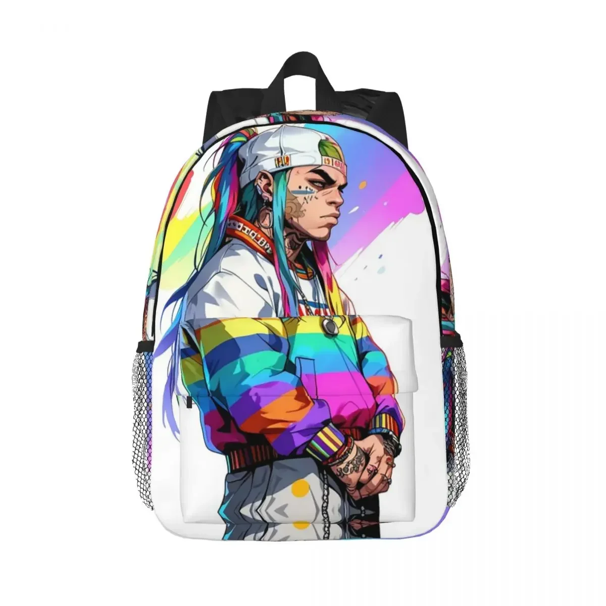 

Радужный рэпер 6ix9ine Tekashi69, рюкзак, Лидер продаж, рюкзак для мальчиков и девочек, сумка для книг, сумки на плечо для мужчин, женщин, детей, школьная сумка