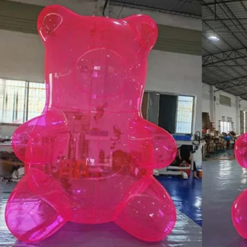 Air Sealed Colorful Lovely  Bear Inflatable Gummy Bear Inflatable Transparent Christmas Bear For Event Party  Decoration