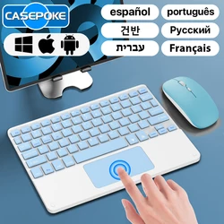 Wireless Keyboard with Touchpad for Android iOS Windows Bluetooth Keyboard and Mouse For Samsung Apple Lenovo Phone Tablet