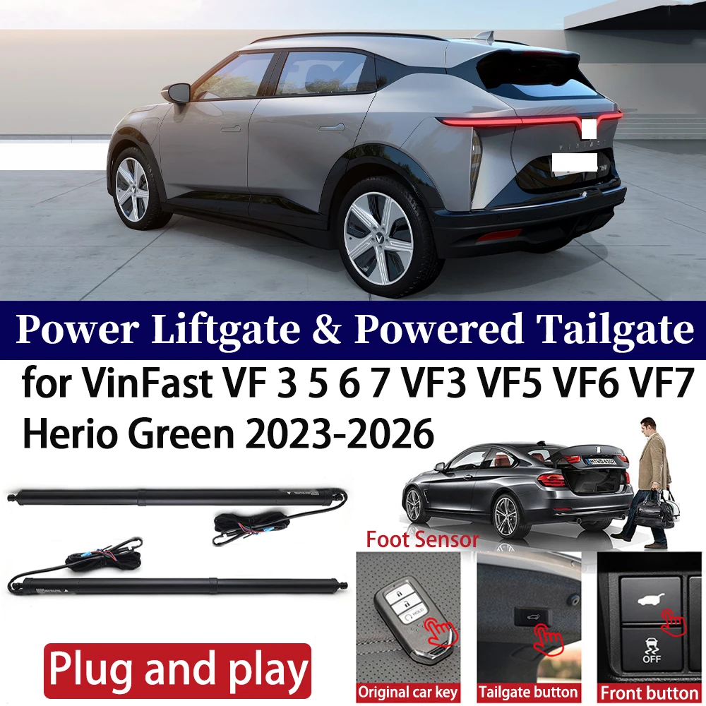 ل VinFast VF 3 5 6 7 VF3 VF5 VF6 VF7 هيريو الأخضر 2023-2026 سيارة السيارات الطاقة الكهربائية الباب الخلفي رفع الجذع أقرب نظام #1