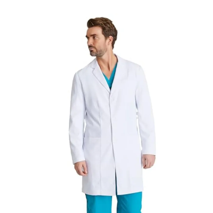 

Мужской лабораторный халат Verse - профессиональный, с 3 карманами, на 3 пуговицах, с длинными рукавами, 38 дюймов