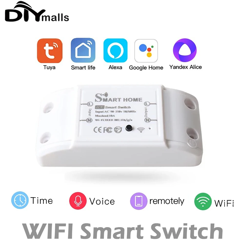 

TuYa Smart Home House Wifi Wireless Remote Switch Breaker Home appliance control module No Hub for Alexa Google Home Alice