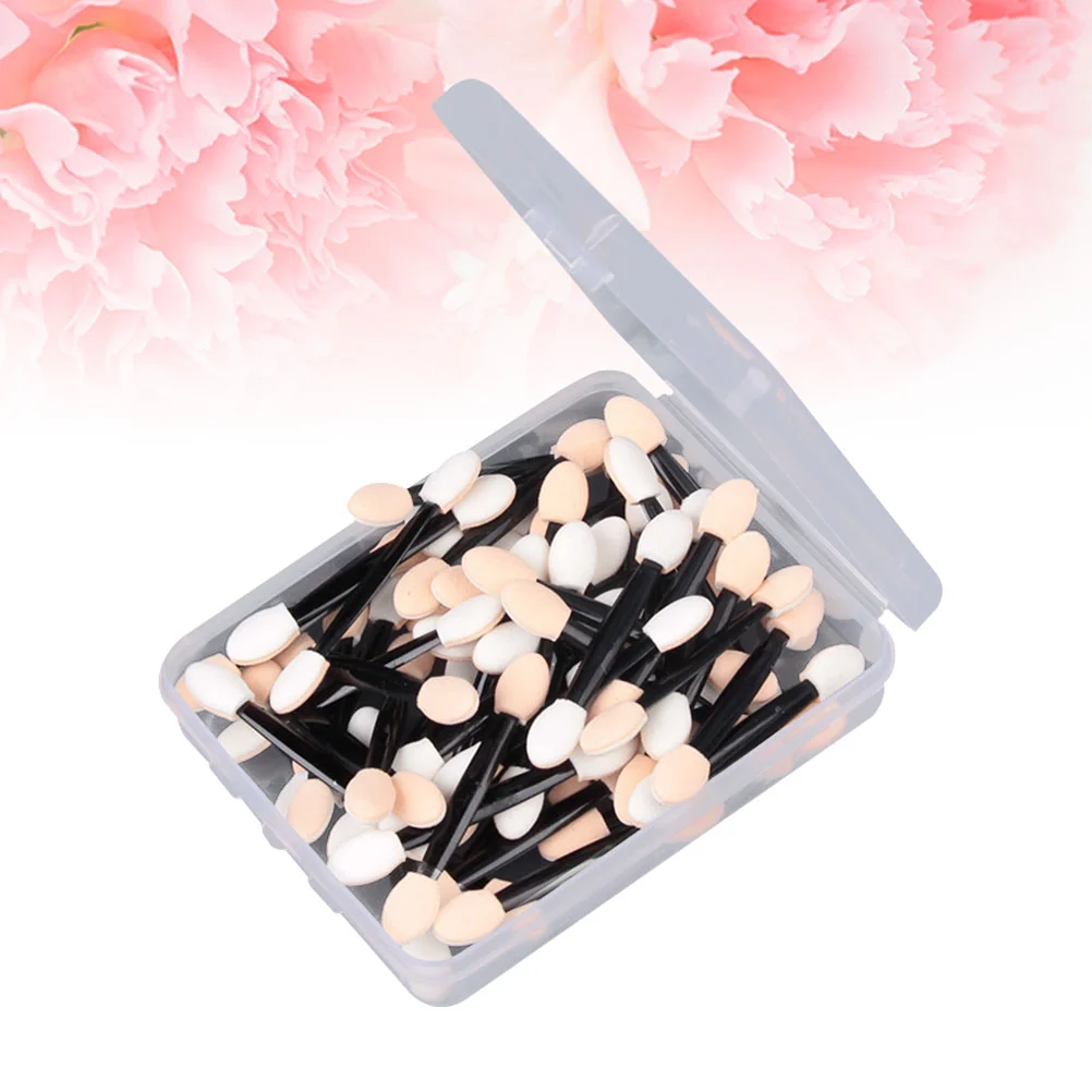 100 Pcs Makeup Tools Disposable Application Dual Sided Eyeshadow Brush