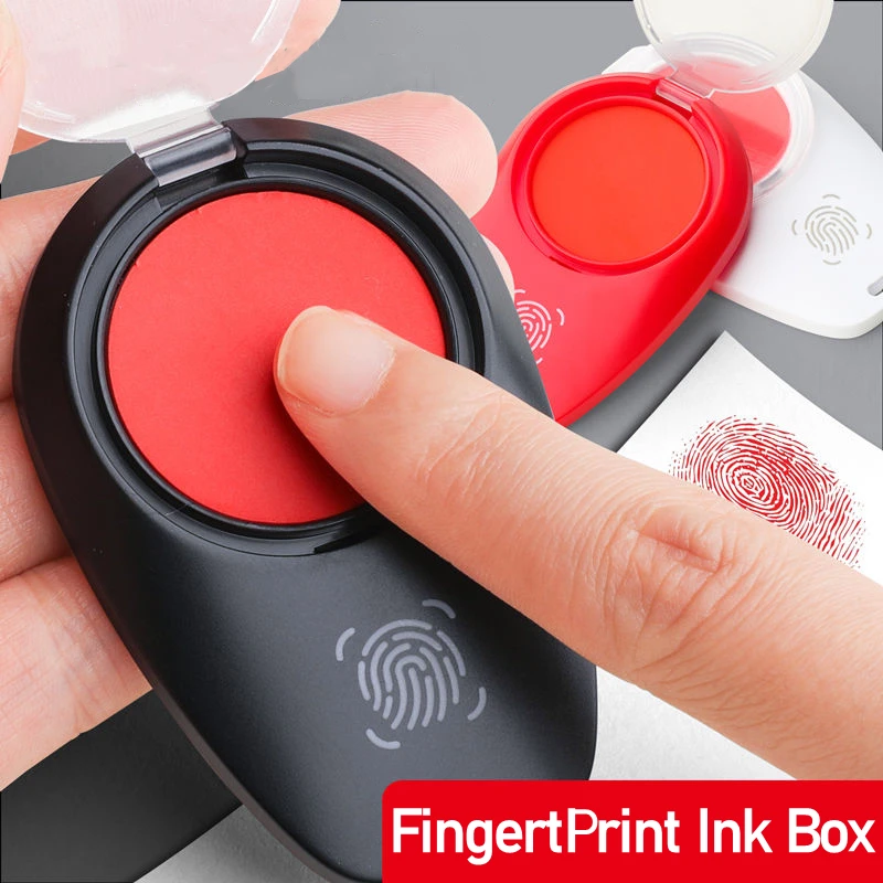 Portable Fingerprint Stamp Pad Quick Drying Finger Collection Press Ink Box Office Work Finger Painting Commemorative Seal Toy