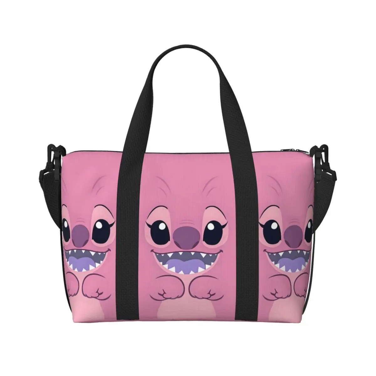 

Custom Large Stitch Anime Printed Tote Bag Women Anime Cute Cartoon Shopping Shoulder Gym Beach Travel Bag