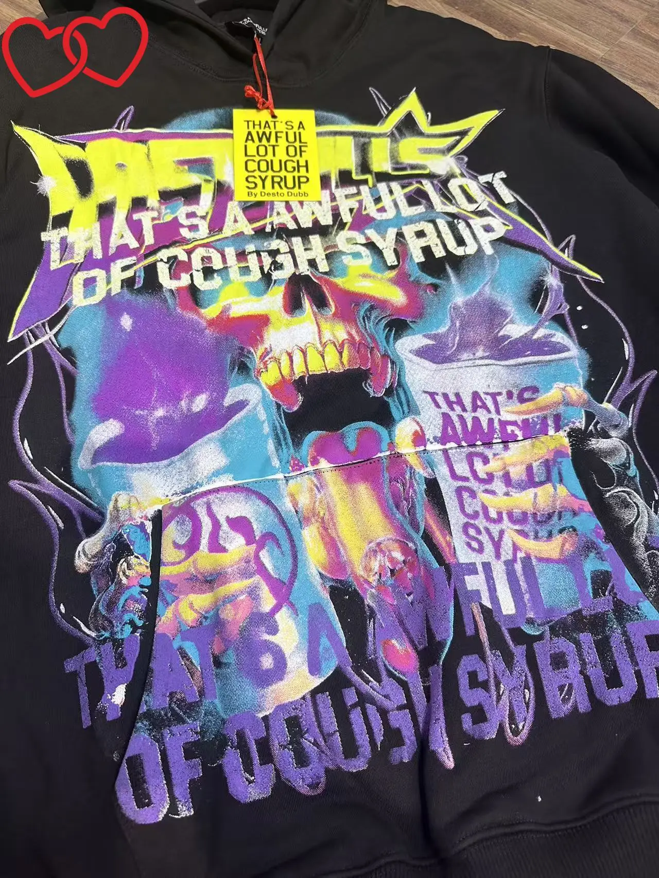 هذا الكثير من الرائع من CUGH SYRUP مقنعين البلوز الرجال إلكتروني نمط طباعة هوديس الأمريكية خمر جديد هوديس الرجال