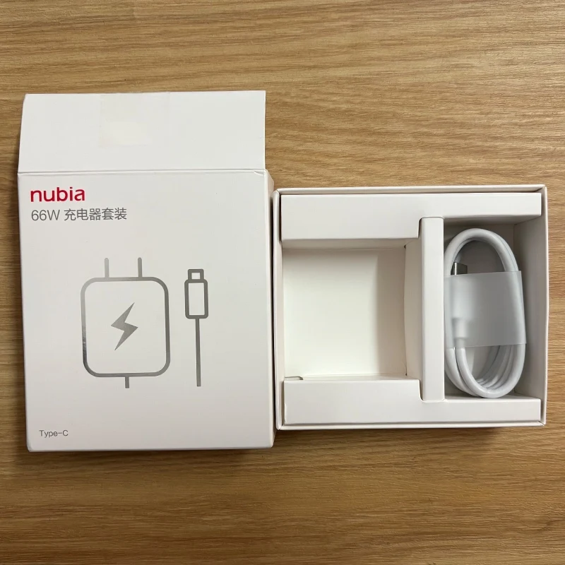 2 IN1 Original For Nubia Red Magic 6 66W Charger USB Dual Type-C PD3.0 PPS Fast Charger Wall Charger Adapter 6A Cable USB-C