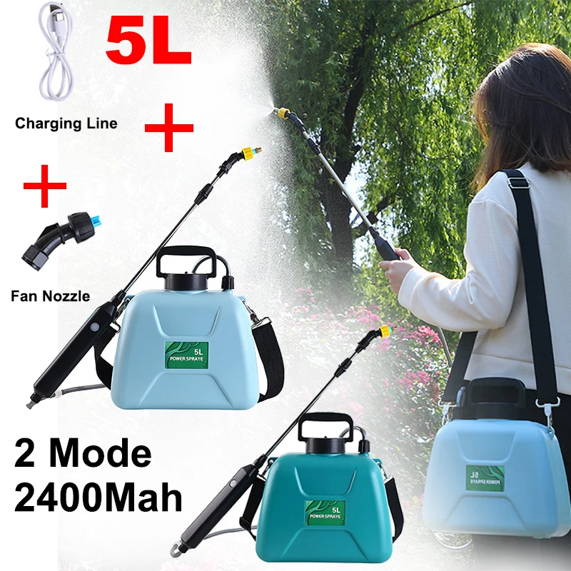 5L Electric Sprayer Garden Automatic Atomization USB Rechargeable Plant Sprayer Bottle Sprinkler Watering Can Garden Irrigation