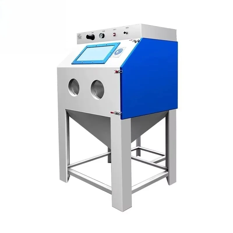 Environmental small 6050 front door high pressure polishing refurbished dust-free pulse derusting sand blasting machine