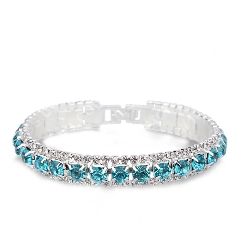 New Arrival  925 Sterling Silver Silve Women Classic Jewelry Holiday Gift  Clear Red Cubic Zircon Bracelet& Bangle Wholesale - Image 6