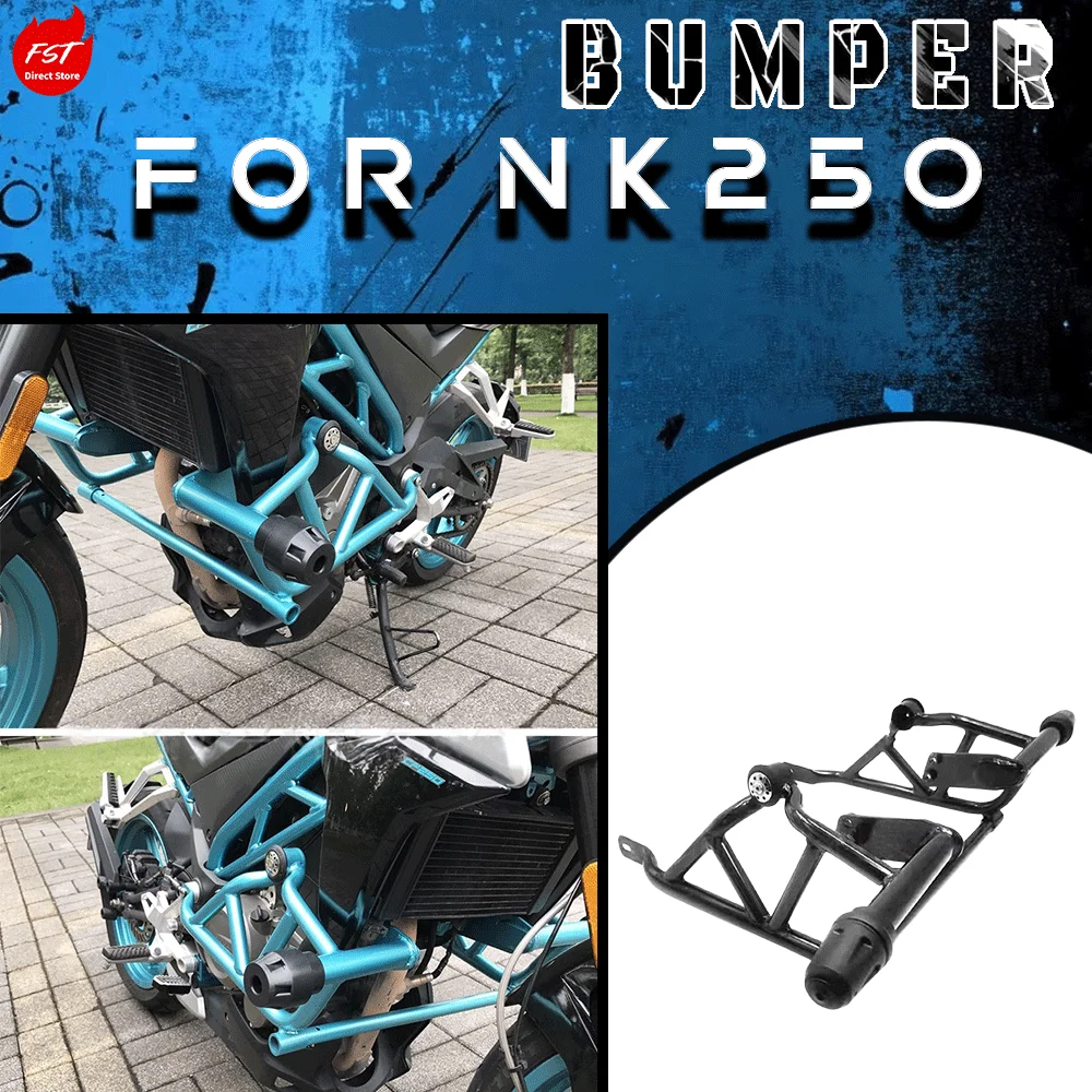 

Fits NK250, Crash Bar with Anti-fall Rubber Ends, Front Racing Guard Bar, Motorcycle Aftermarket Accessories