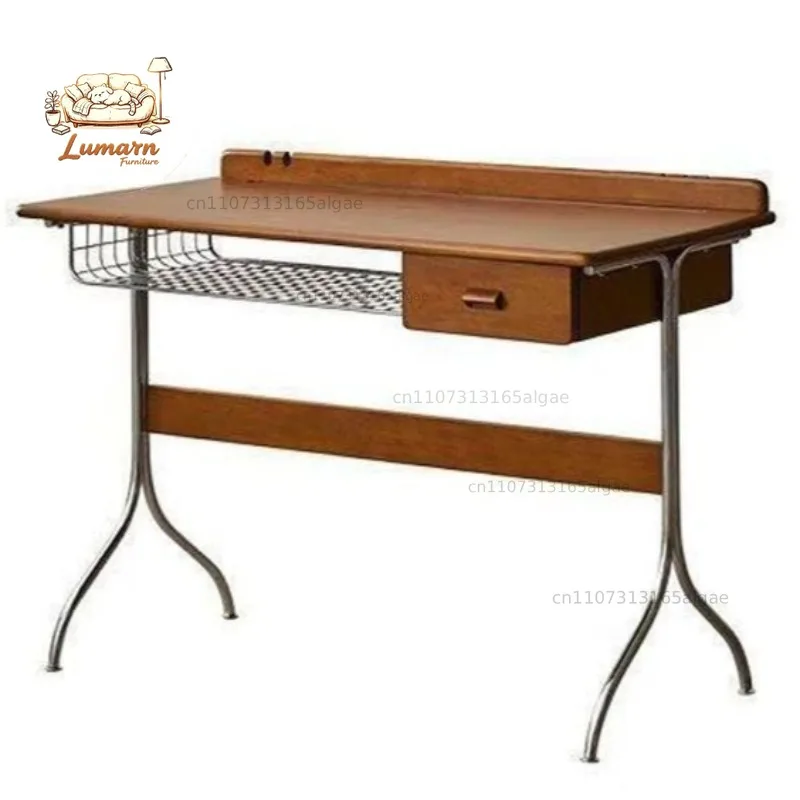 Nordic Wooden Desks Writing Desk Luxury Vintage Desktop Computer Table Minimalist Multifunctional Bedroom Tables with Drawers