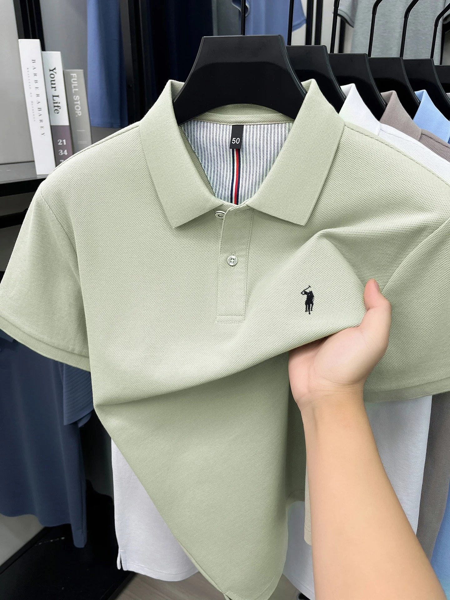 

100% хлопчатобумажная рубашка с короткими рукавами POLO роскошная марка бизнес - досуг мужская футболка летний гольф пони вышитая воздухопроницаемая блузка