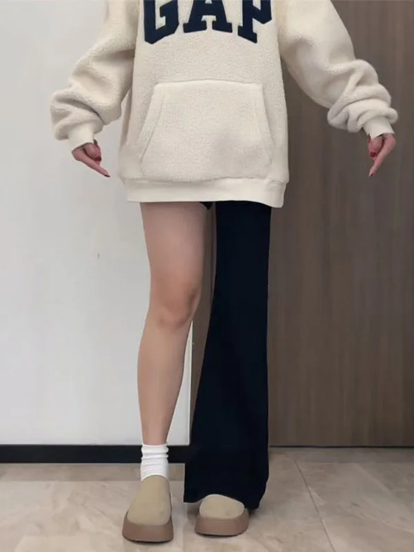 

plus Size Women's Bla Wide Leg Jeans Loose Fit Bootcut Pants Casual High Waist Denim Pants for Pear aped Body Spring Autumn