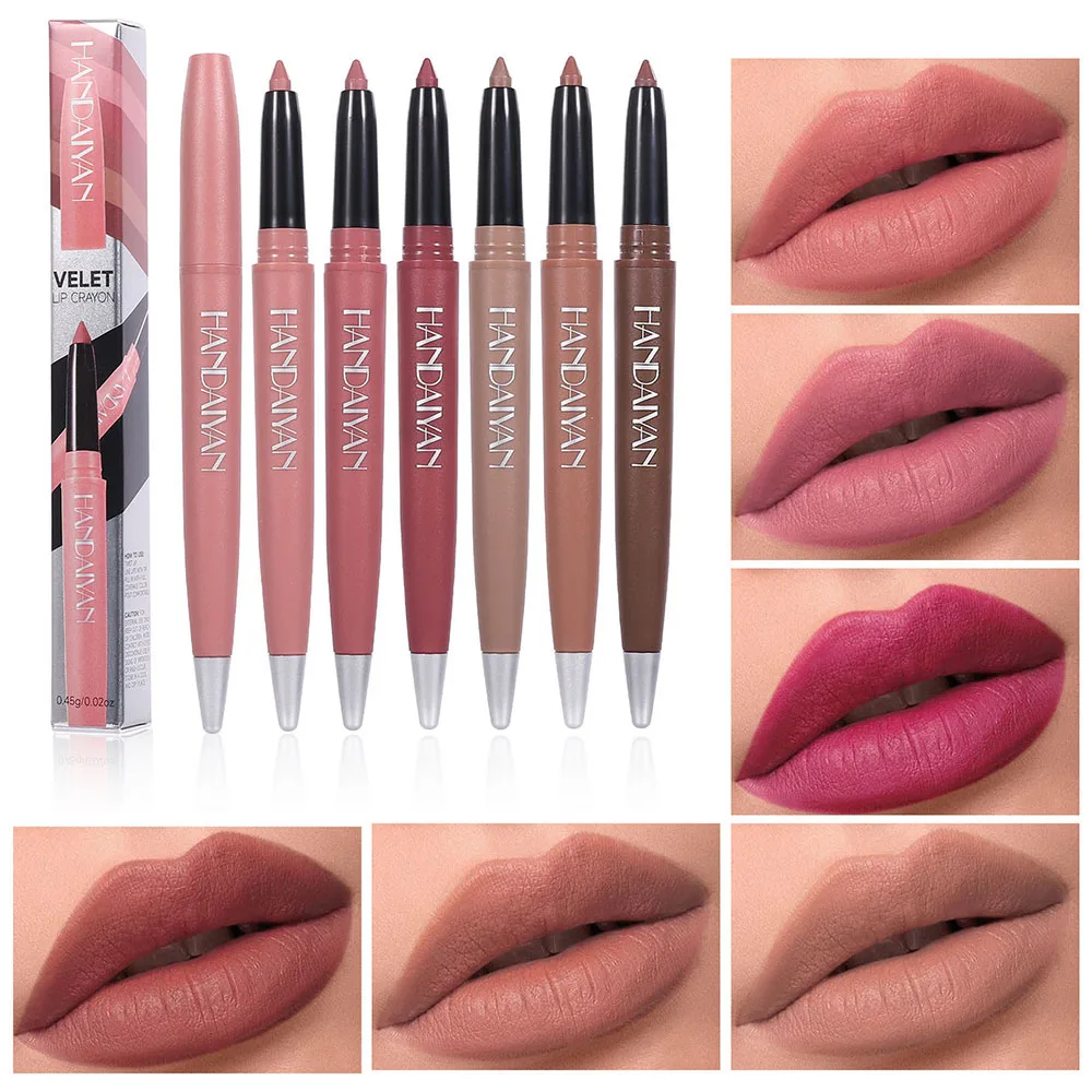 

Matte Lipstick Not Stick To Cup Lip Gloss Waterproof Long Lasting Lip Contour Liner Natural Lip Makeup Cosmetics Women Lipstick