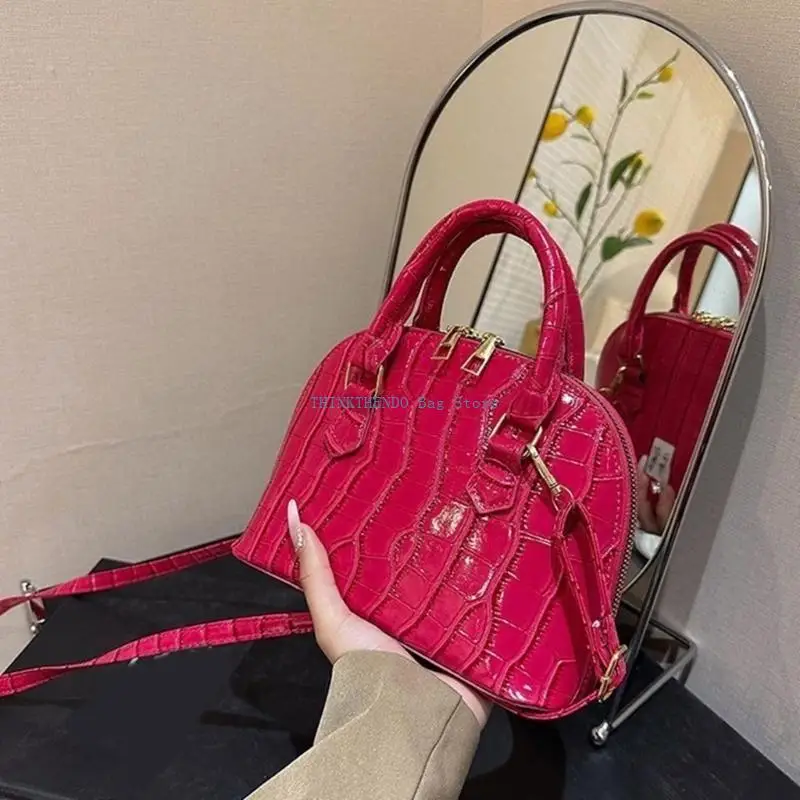 

340D Shoulder Bags for Girl Women Underarm Bag Trendy Handbag Solid Color Shell Bag