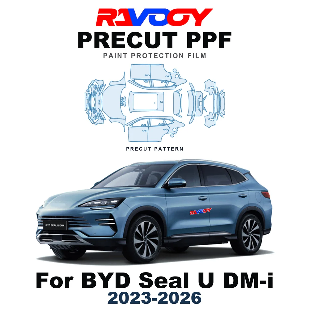 Precut PPF For BYD Seal U DM-i 2023-2026 8.5mil TPU Paint Protection Film Hood Bonnet Bumper Headlight Self-Healing Clear Kit
