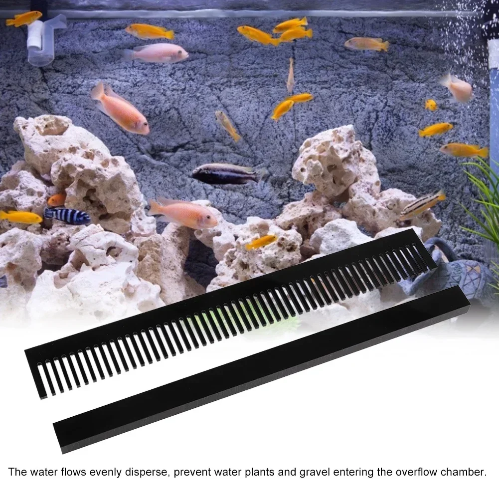 320 mm Länge, schwarzer Aquarium-Wehrüberlaufkamm, abnehmbare Marine-Sumpf
