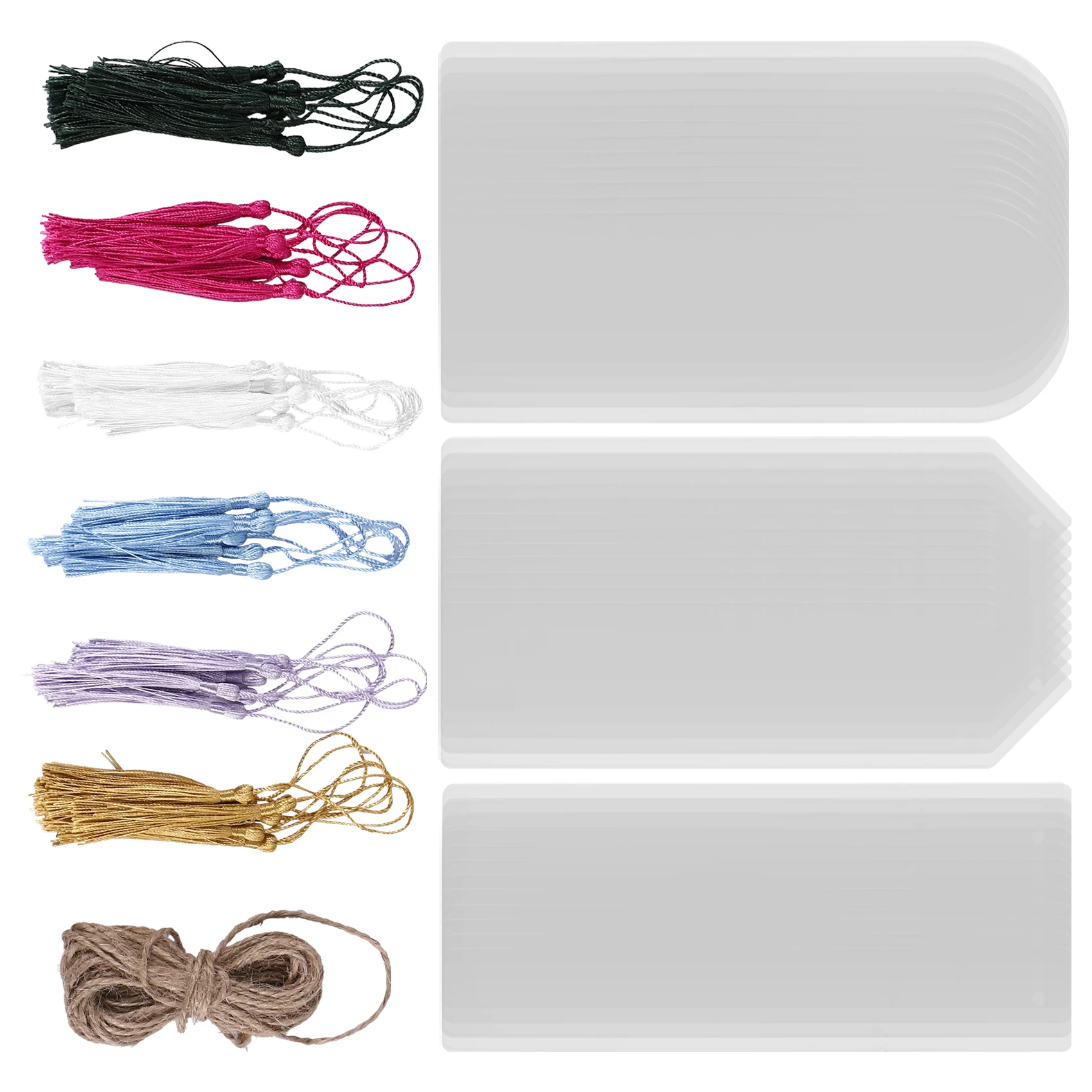 73Pcs Multicolor+Transparent Acrylic Bookmarks Blanks Sublimation Acrylic Book Markers For Women