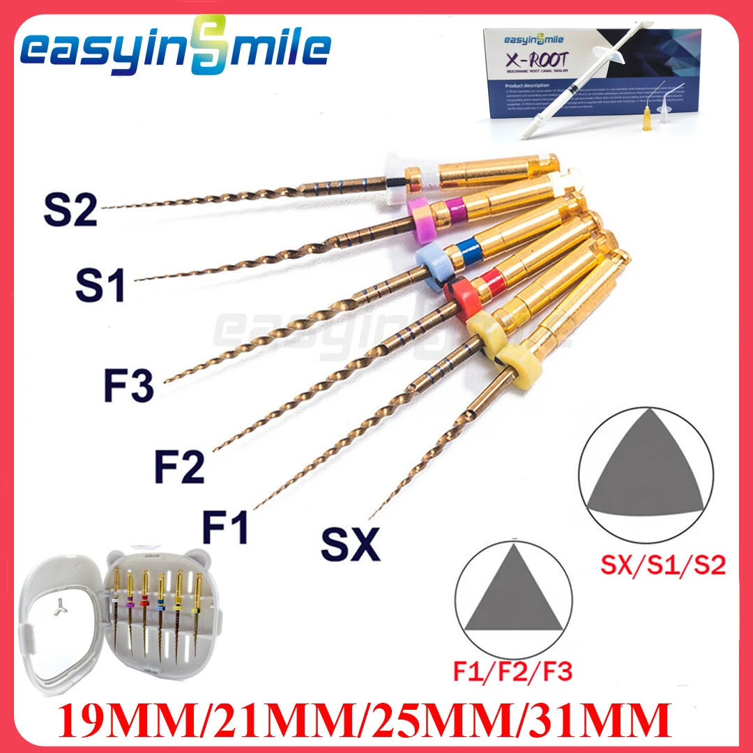 Endodoncia Endo Dental Files X-Pro Gold Large Taper NITI Rotary File SX S1 S2 F1 F2 F3 Curved Canal Engine Tips Bioceramic Kits