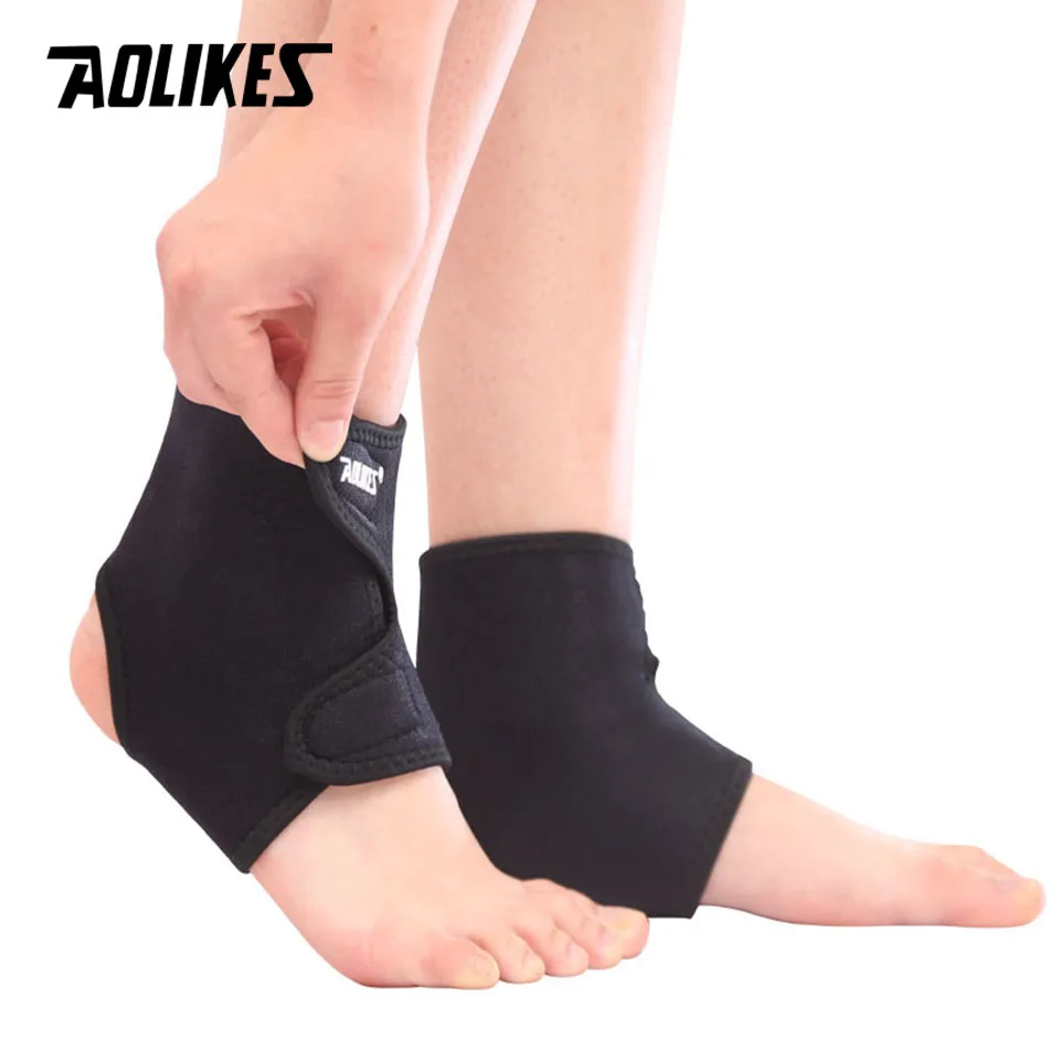 AOLIKES 1 Pair Compression Ankle Support Breathable Ankle Brace Wrap Stabilizer for Running Basketball Volleyball Sports