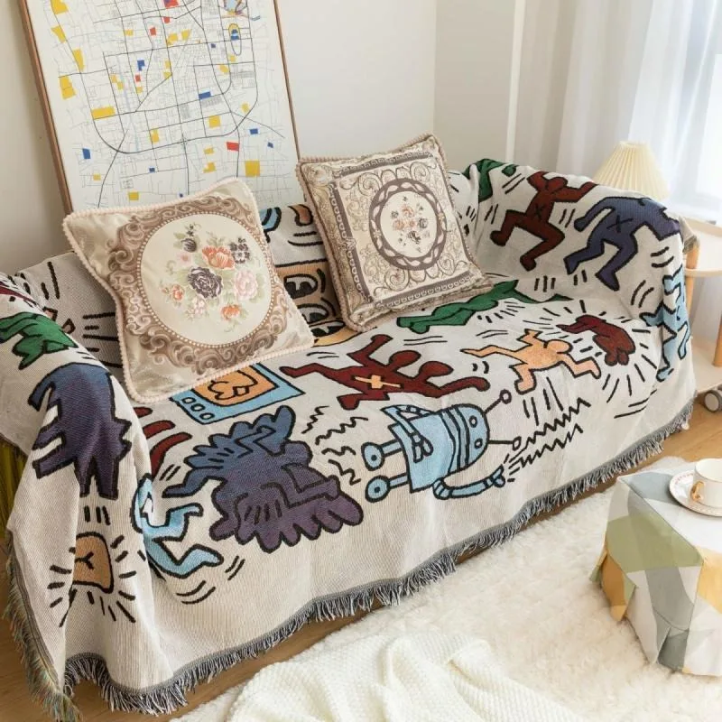 Sofa towel Japanese and Korean style sofa cover ins dust single sofa cover towel decorative blanket