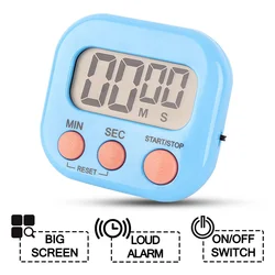 Kitchen Timer Magnetic LCD Digital Countdown Cooking Timer with Stand Practical Cooking Baking Sports Alarm Clock Reminder Tools