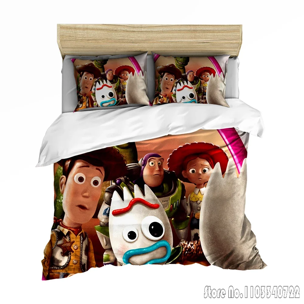 Disney Toy Story Sheriff Woody Buzz Lightyear Duvet Cover Set HD Comforter Cover for Kids Bedding Sets Bedclothes Bedroom Decor