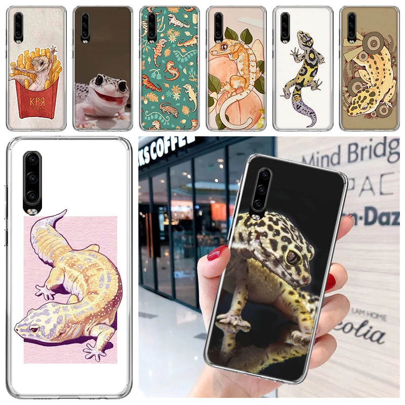 Lizards Geckos Soft Phone Case for Huawei P30 P40 P50 P20 P10 Lite Mate 20 10 Pro P Smart Z Y5 Y6 2019 Print Custom Cover