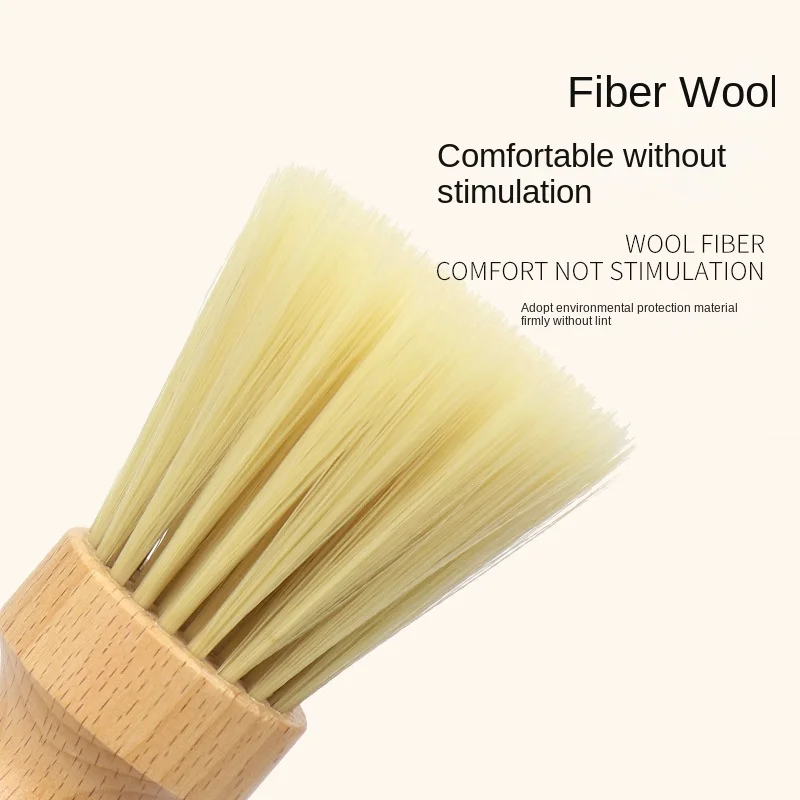 Soft Bristle Hair Salon Special Fibre Hair Sweep Neck Wooden Handle Beech Cutting Sweep Hair Brush