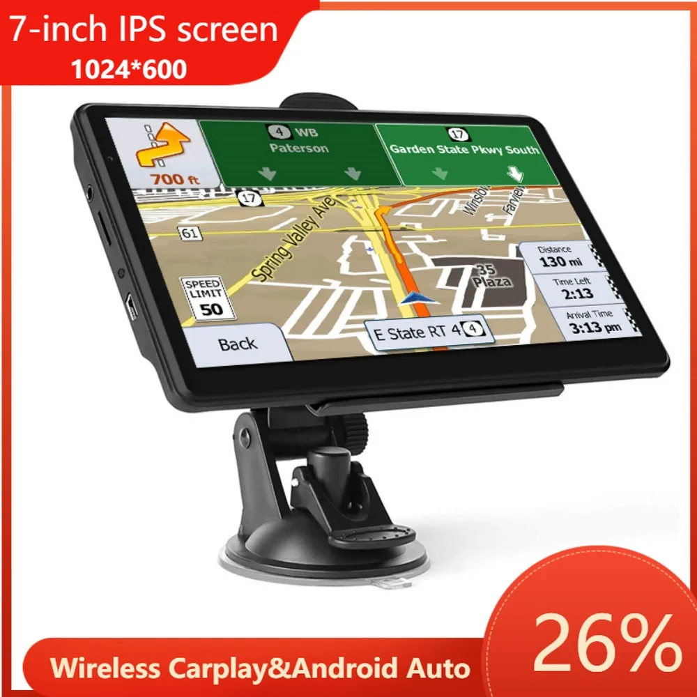 

7 INCH Touch Screen Wireless Carplay Android Auto Car GPS Navigation FM Transmitter Bluetooth Car Video Player Auto Stereo