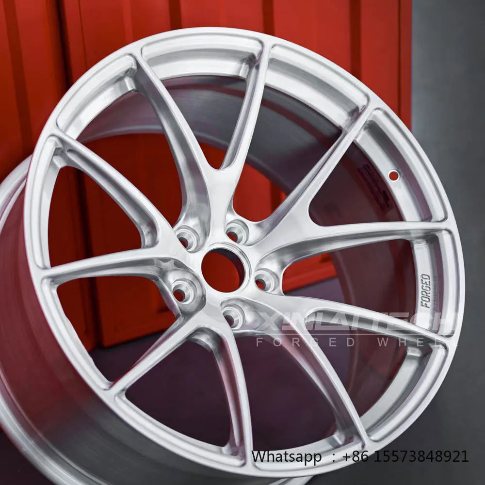 Lightweight 5-Split Spoke Forged Aluminum Concave Wheels 18-22 Inch High Gloss Silver Sport Rims for  RS Models
