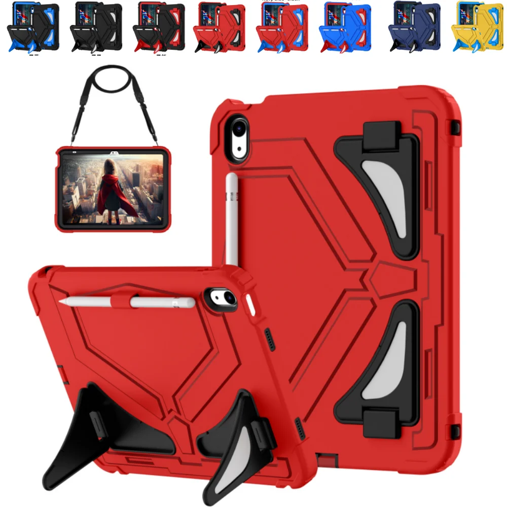 

Heavy Duty Protective Case For iPad 11th A16 11 inch 2025 10th 10.9 Stand Shockproof Tablet Cover Built-in Kickstand with Strap