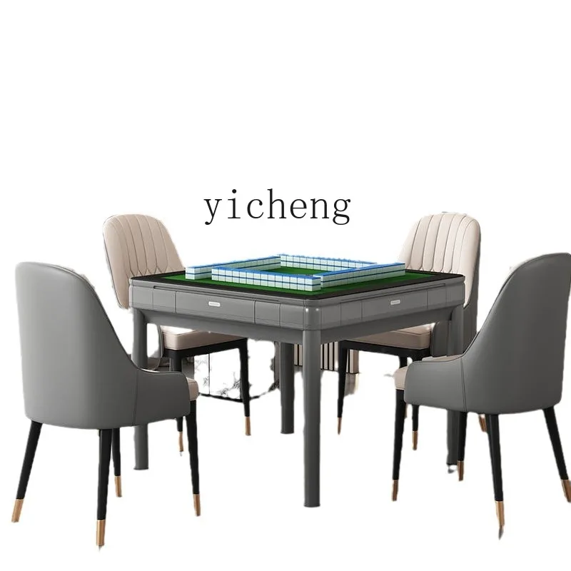 

Yy Four-Mouth Mute Household Cyclone Roller Coaster Dining Table Dual-Use Mahjong Table Mahjong Machine