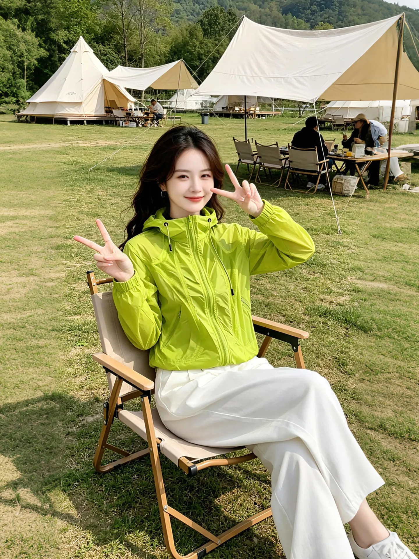 

Summer New Style Loose Lightweight Sun Protection Outerwear Durable Breathable Long Sleeve Zipper Closure Color Coat