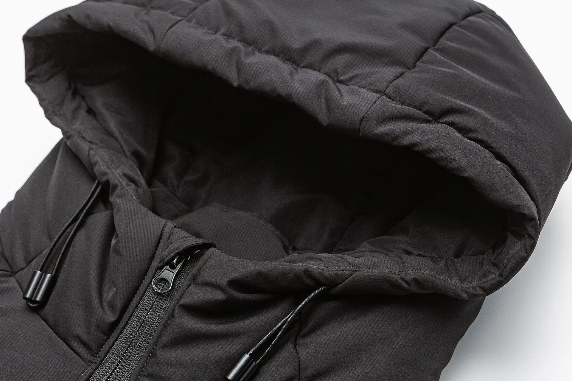 Winter Puff Fluffy Drawstring Hooded Down Jacket Women White Duck Down Short Parker Outwear Female Waterproof Zipper Down Jacket
