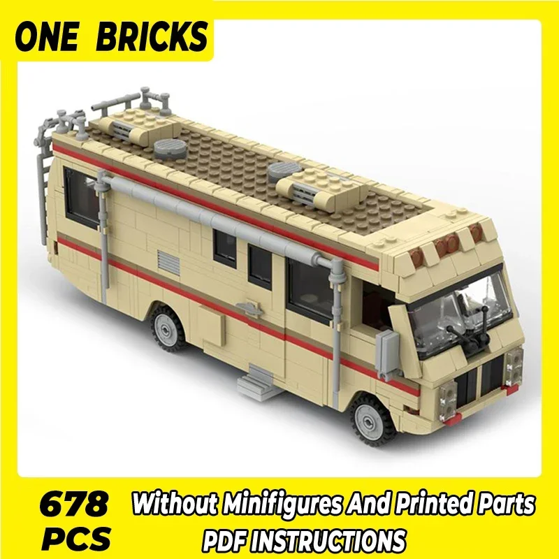 Technical Moc Bricks Movie Car Model Breaking Bad RV Bus Modular Building Blocks Gifts Toys For Children DIY Sets Assembling