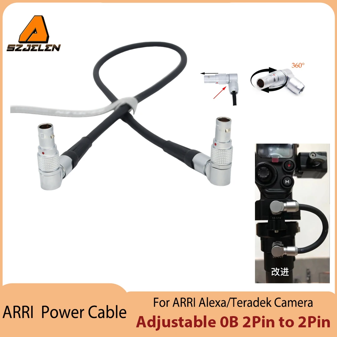 

1PC Adjustable 0B 2pin to 2pin power cable for ARRI Alexa Camera Cable Power 0B 2pin power out Teradek 0b 2pin power cable