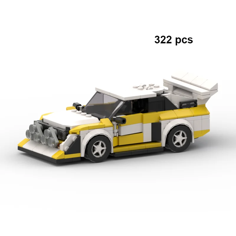 Voiture de Rallye Rétro — Blanc & Jaune